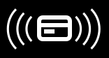 the contacless logo, as present on the bottom of the reader